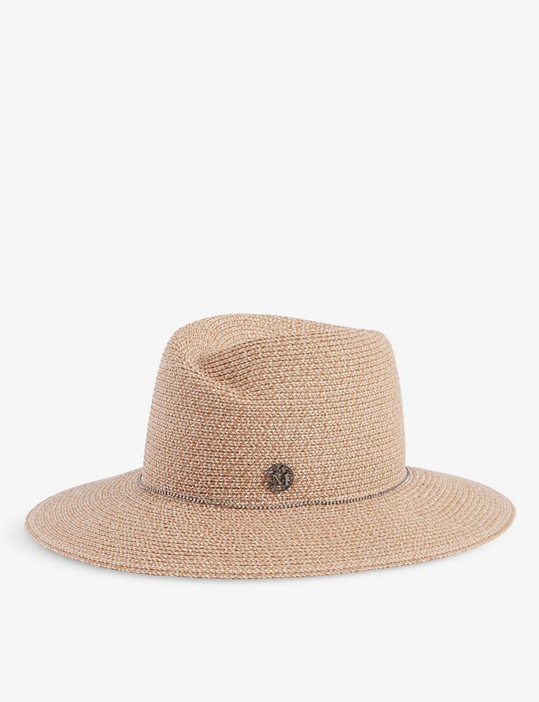 Virginie ribbon-embellished straw fedora hat | Selfridges