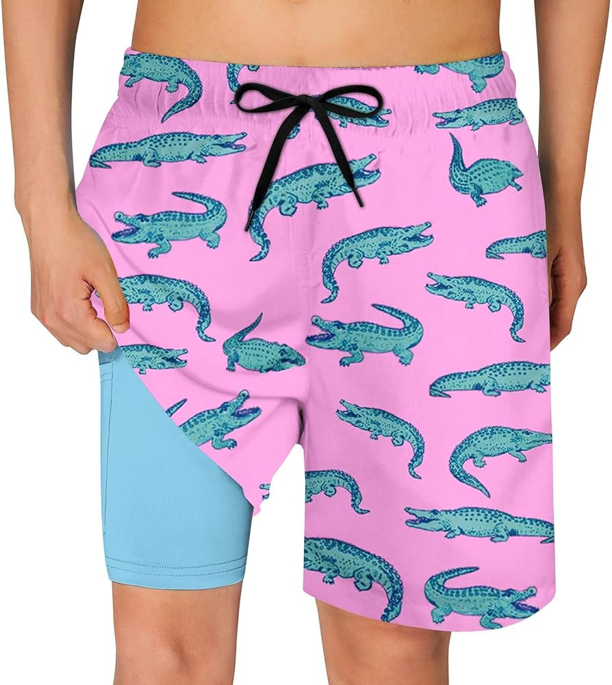 Cozople Boys Swim Trunks Compression Liner Swim Shorts Quick Dry Bathing Suit with Boxer Brief Sw... | Amazon (US)