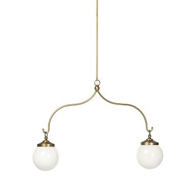 Shaya Milk Glass Bubbled Chandelier (27") | Pottery Barn (US)