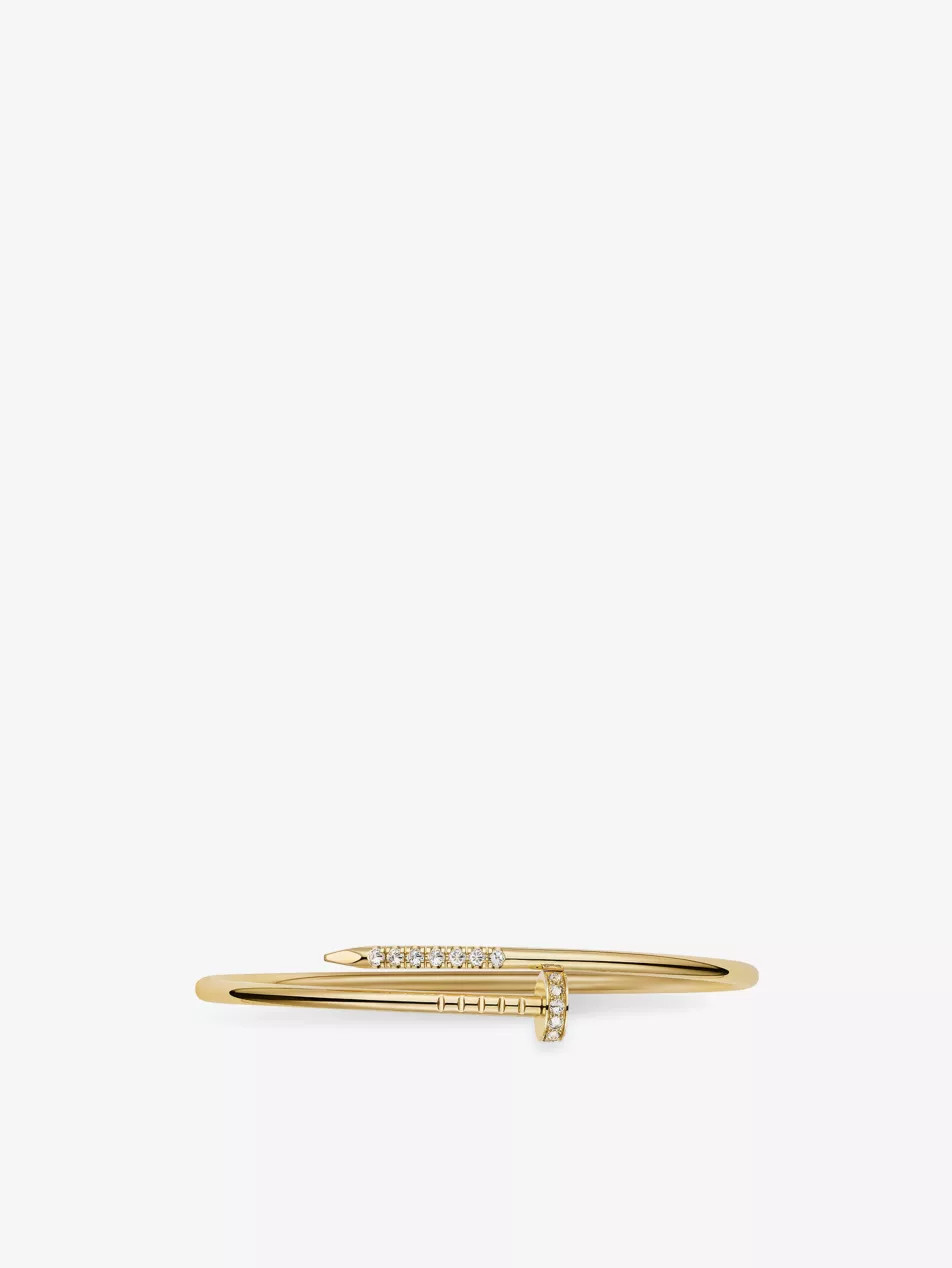 CARTIER - Juste Un Clou Small Model 18ct Yellow-Gold And 0.29ct Reverse-Set Diamond Bracelet | Selfridges.com | Selfridges