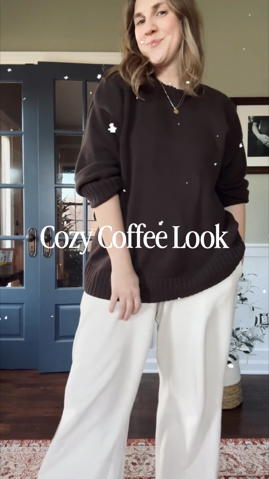 Cozy Coffee Look - Day Ten 

Sweater - Gap - 100% cotton already oversized - i have it in two colors and i may need more - tts & currently 20% off! 
Sweatpants- Marine Layer- tts 
Socks - Target 
Clogs - Birks - tts

#LTKgrwm #LTKSaleAlert #LTKSeasonal