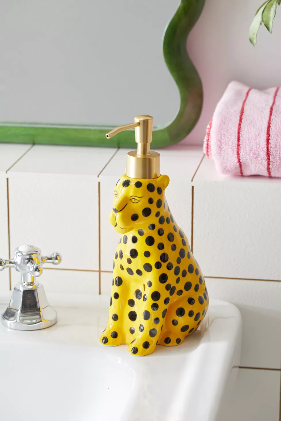 Cheetah Ceramic Soap Dispenser | Urban Outfitters (US and RoW)