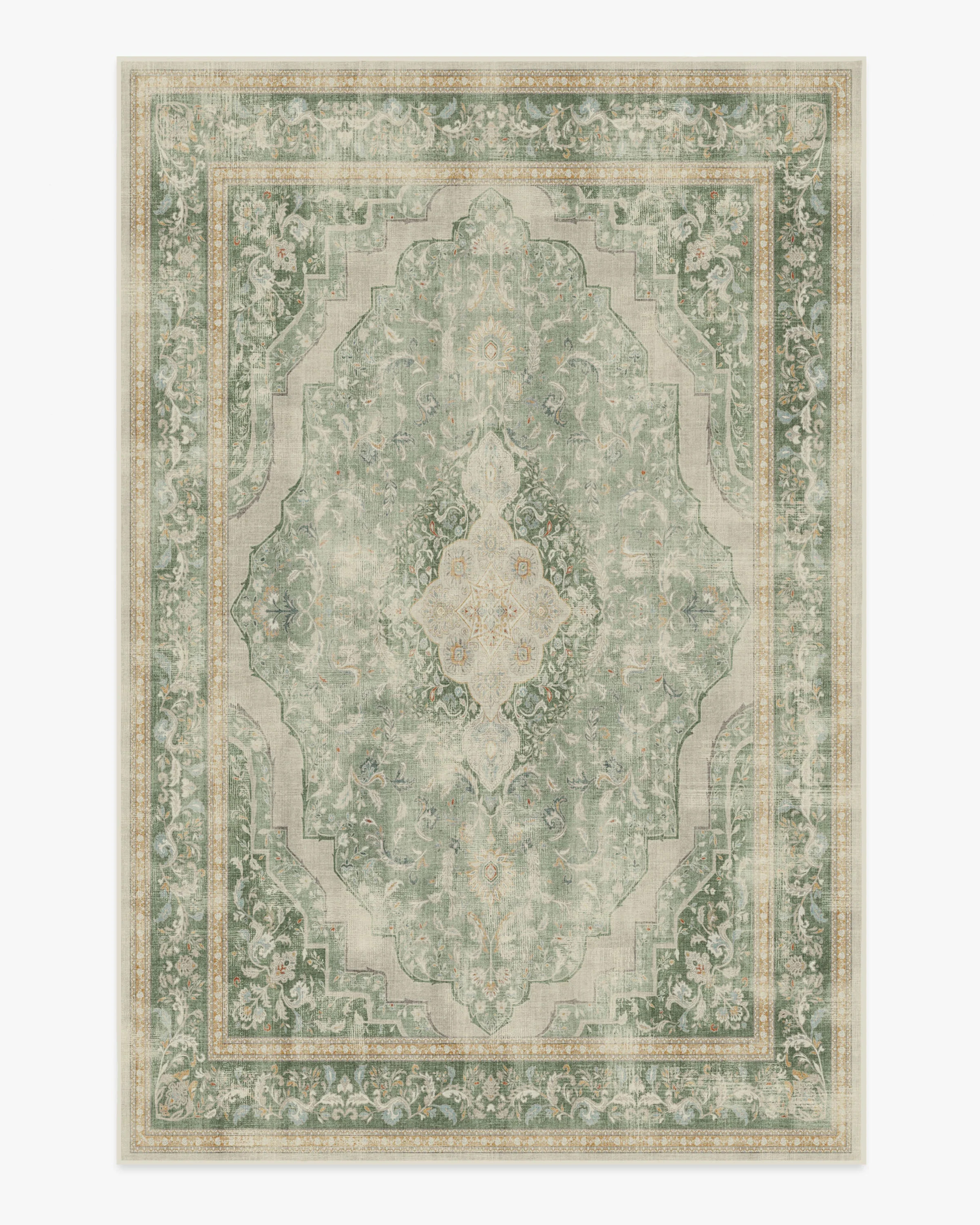 Adeline Natural Sage Flatwoven Rug | Ruggable