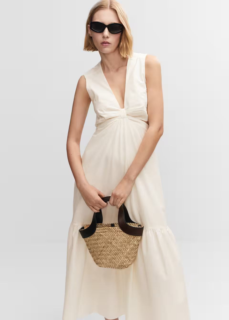 Knot dress with openings | MANGO (US)