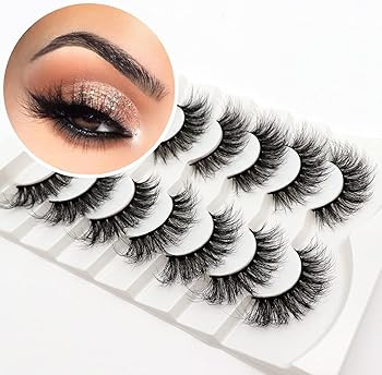 Veleasha False Eyelashes Wispy Faux Mink Lashes Fluffy Handmade Fake Eyelashes Natural Look 7 Pai... | Amazon (US)