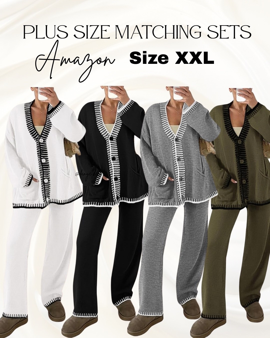 plus size matching sweater sets in size XXL 🫶🏻 perfect for loungewear, airport and travel outfits, thanksgiving / Christmas / holiday outfits or for everyday 

(I wear mine to work from home)

#LTKootd #LTKPlusSize #LTKMidsize