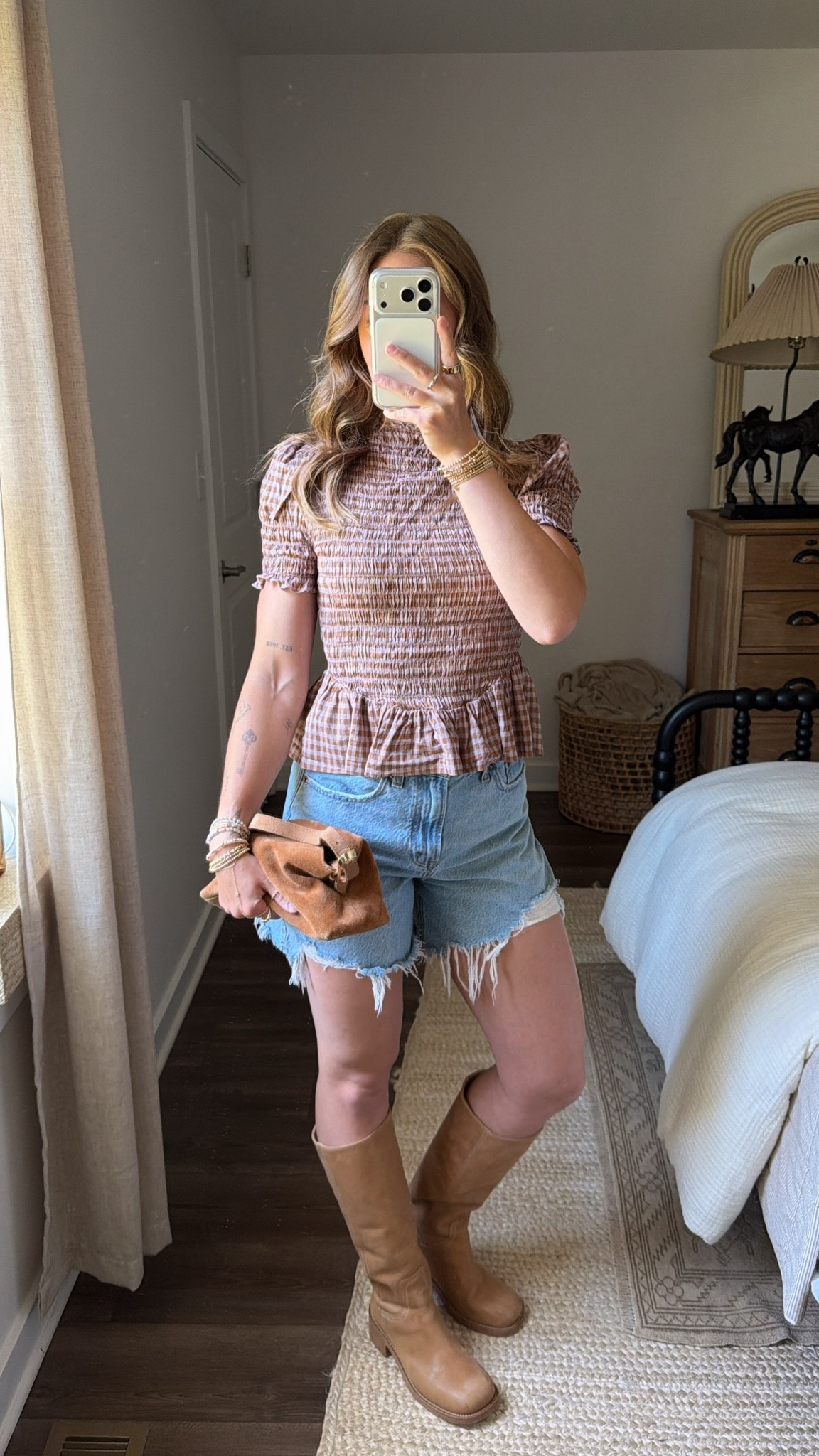 6/2/26 Casual Summer Outfit of the Day

One of those easy summer outfits that feels effortless but still put together 🤍 wearing my Reformation top (size S) with denim shorts, Steve Madden boots, Amazon sunglasses, and my J.Crew suede bag. Simple pieces that work for so many summer plans—everything is linked here ✨

#LTKootd #LTKSeasonal #LTKxAbercrombie