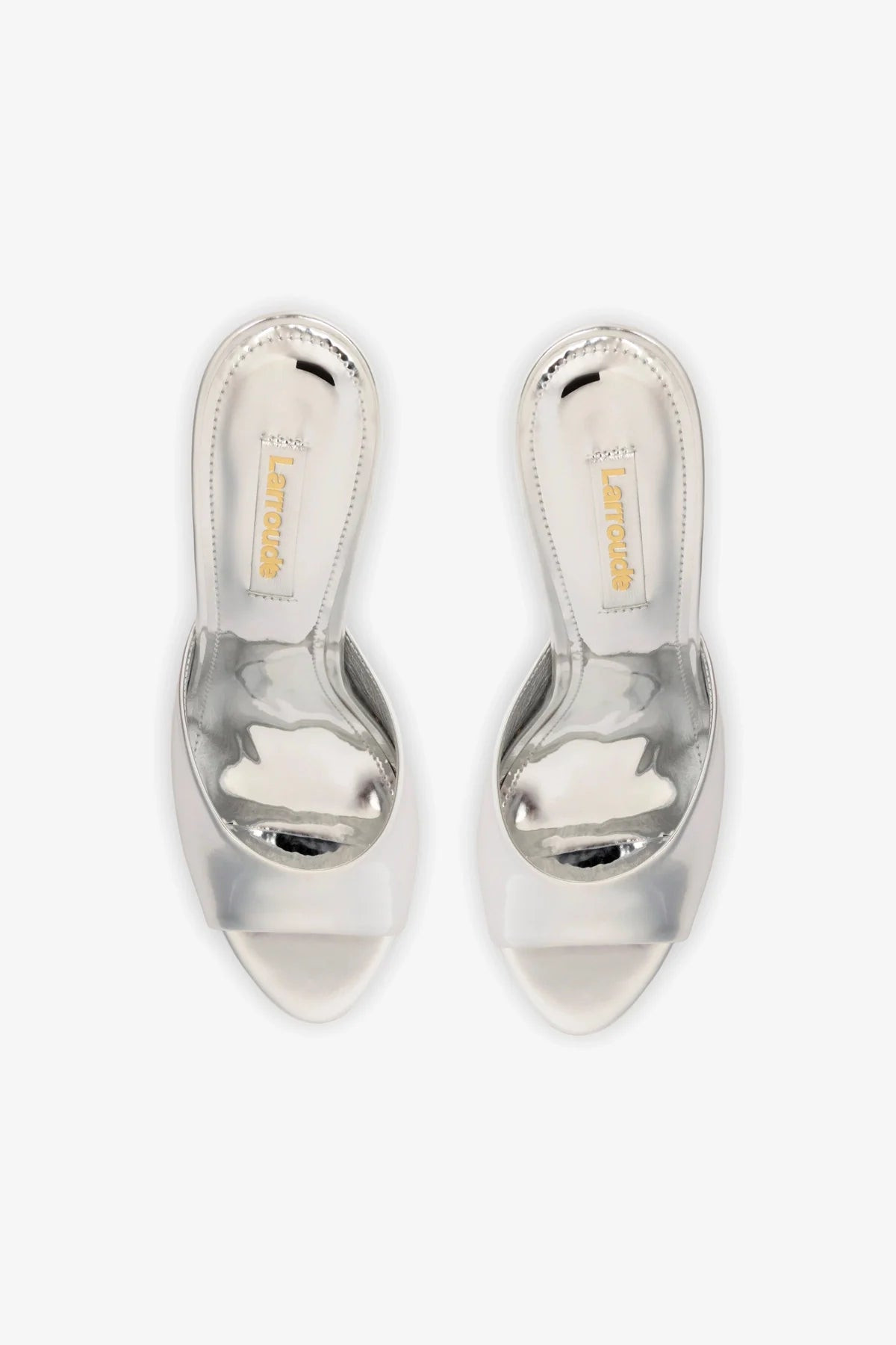 Jasmine Hi Mule In Silver Specchio | Larroude