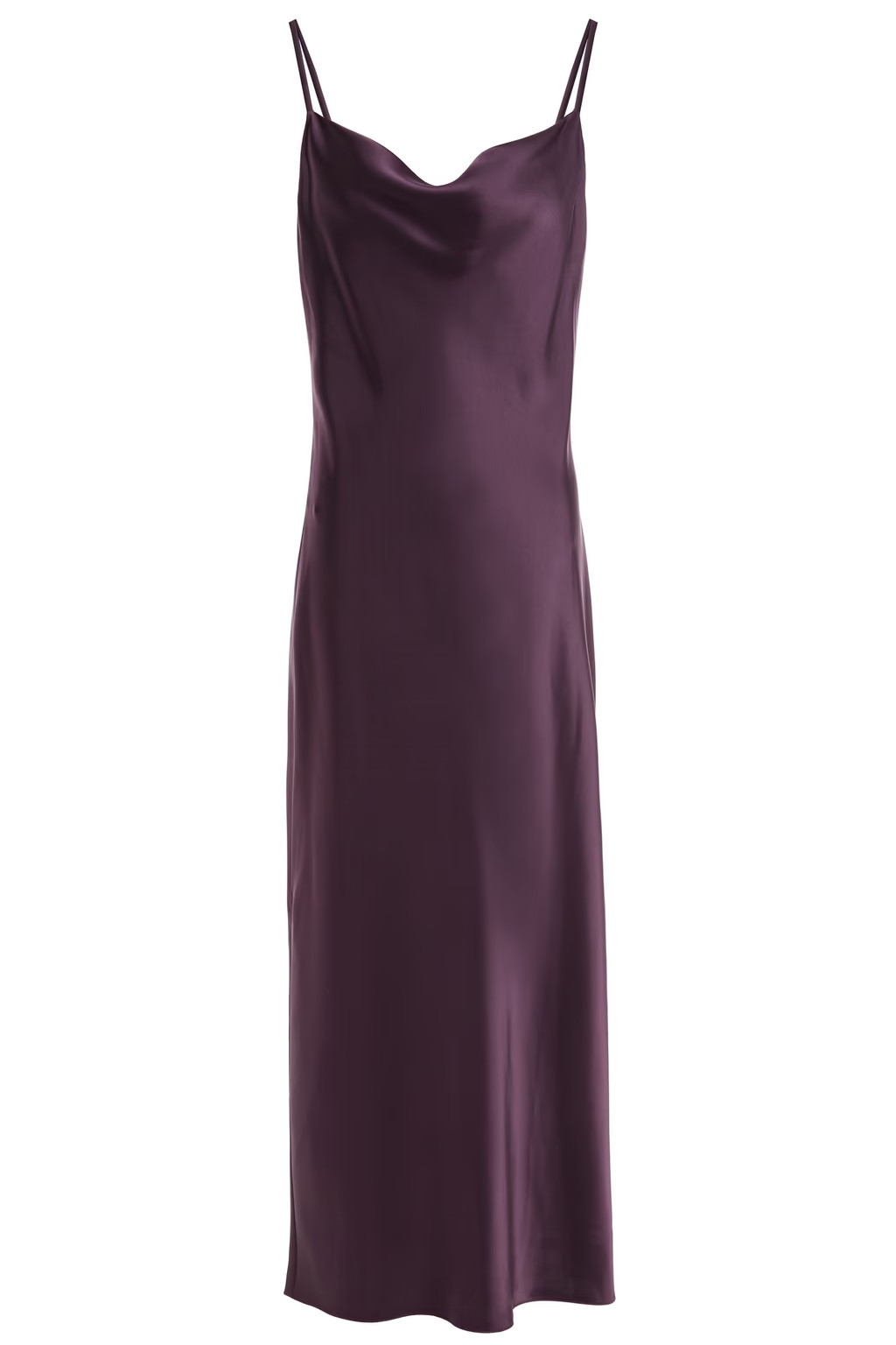 Pauline draped satin midi slip dress | The Outnet (UK and Europe)