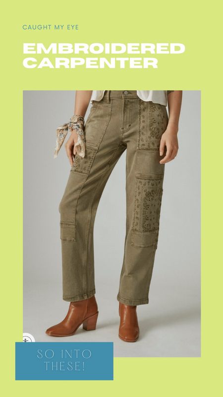 Very into these patchwork pants. Utility pants are it right now, and this olive color with details are so cute for with sneakers or booties for fall 

#LTKSeasonal #LTKstyletip