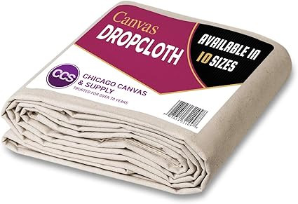 General Purpose Canvas Drop Cloth by CCS CHICAGO CANVAS & SUPPLY- Cotton Canvas Cover for Floor &... | Amazon (CA)