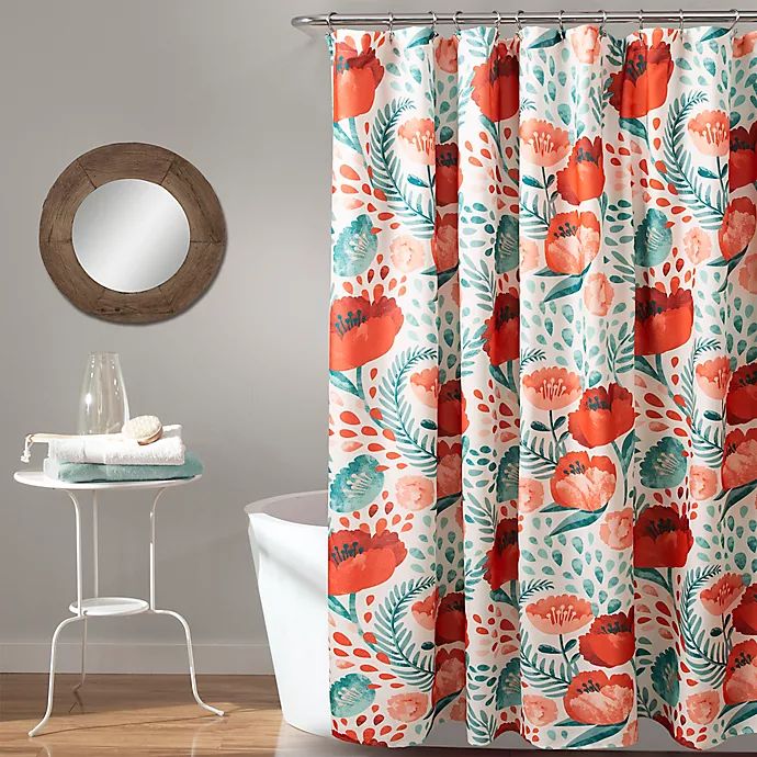 Lush Decor Poppy Garden Shower Curtain | Bed Bath & Beyond