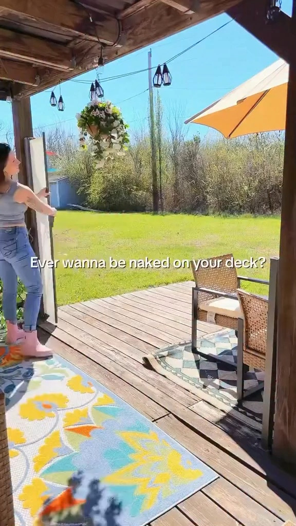 If your patio, deck, or backyard feels too exposed... this retractable privacy screen is such a smart upgrade.
It instantly creates a private outdoor space while also blocking wind and sun. Perfect for patios, balconies, decks, pools, and backyard seating areas. The retractable design lets you pull it out when you want privacy and tuck it away when you don’t.
Such an easy way to make your outdoor space feel more comfortable and secluded without building a fence.
#tiktokshopfinds #backyardideas #patiohack #outdoorliving #homeimprovement 

Comment SHOP below to receive a DM with the link to this post on my LTK ⬇ https://liketk.it/64hzy ltkhome ltkvlog ltku