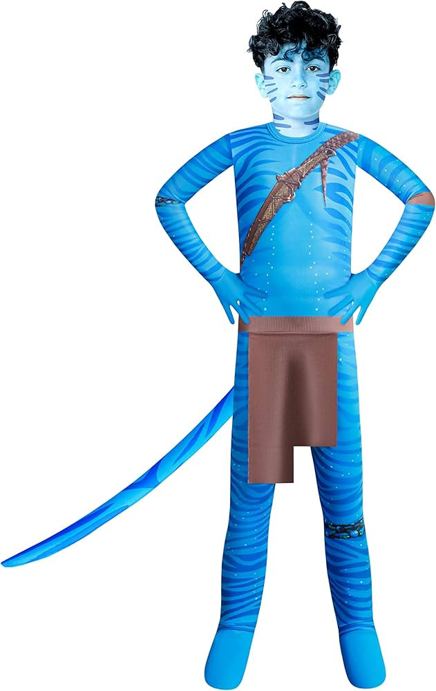 GUOG Avatar Costume for Kids Costume Halloween Cosplay Jumpsuit Tights Bodysuit Costumes for Boys | Amazon (US)