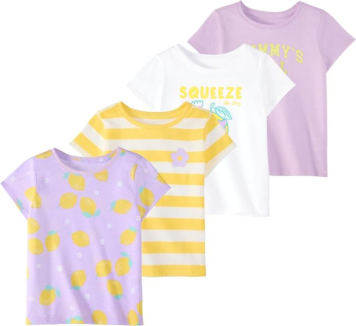 Garanimals Baby & Toddler Girl T-Shirt - Short Sleeve Tees - Kid's Casual Crew Neck - Size 0-6T -... | Amazon (US)