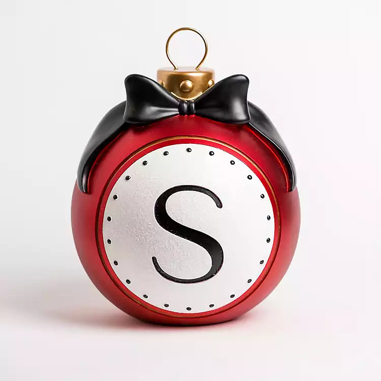 Monogram S Outdoor Christmas Ornament | Kirkland's Home