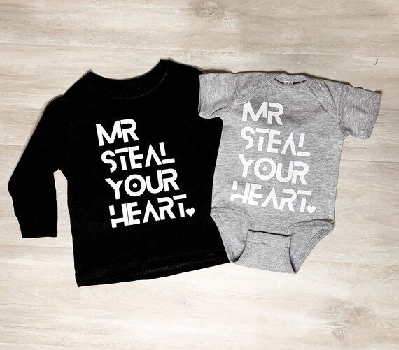 Mr Steal Your Heart  Baby and Kid Valentines Day Tee | Etsy | Etsy (US)