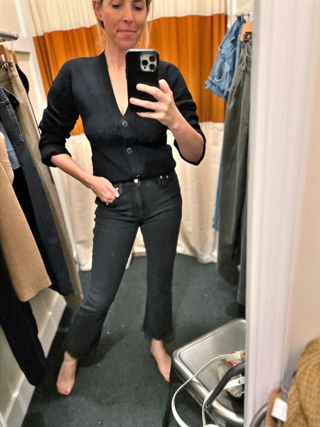 Fall outfit from Madewell: black slim fit cardigan sweater and black kick fit cropped jeans. Both great pieces for Fall and winter! Can pair sweater with a silk skirt or jeans! 






Fall outfit
Black cardigan
Black kick flare jeans
Black jeans 

#LTKover40 #LTKsalealert #LTKSale