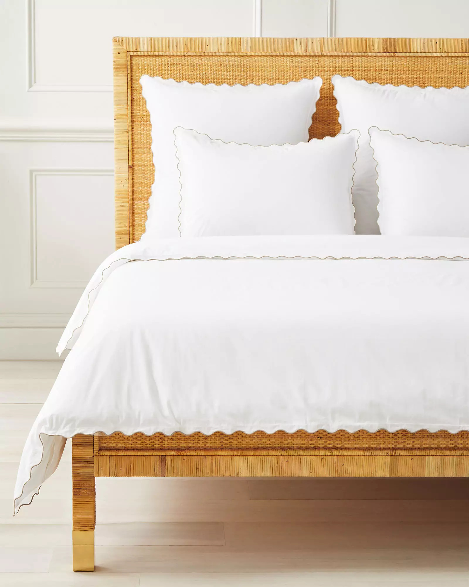 Wave Percale Duvet Cover - Doe | Serena and Lily
