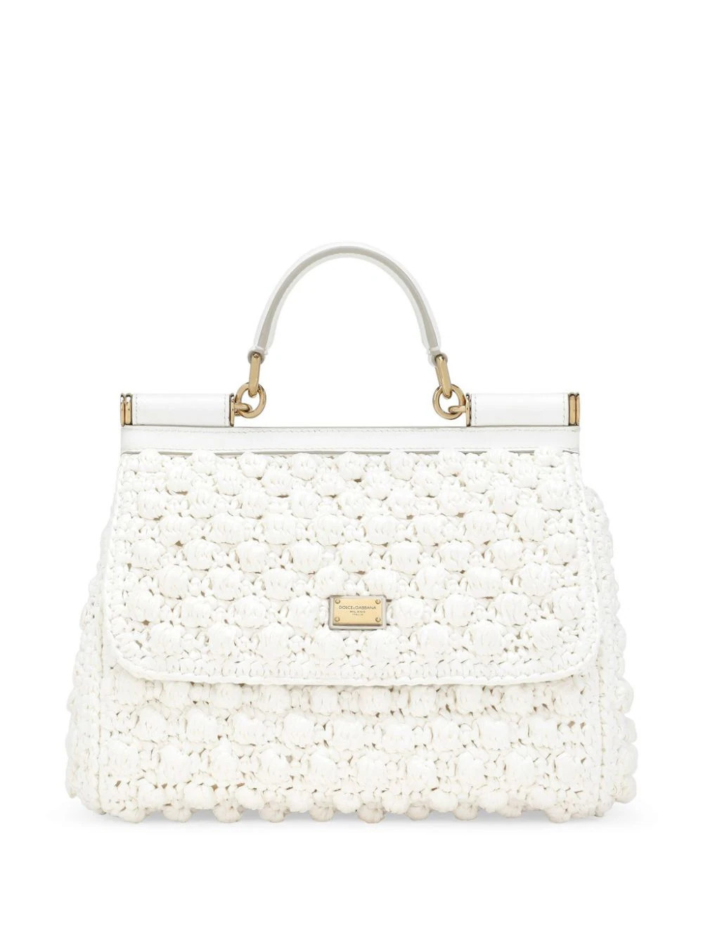 Dolce & Gabbana large Sicily interwoven tote bag - White | Farfetch Global