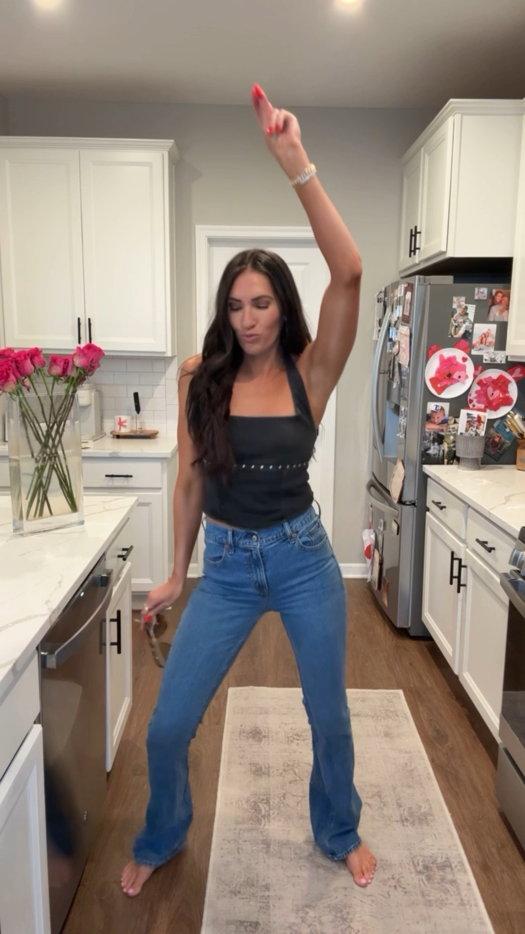 Outfit today 
Wearing size small in top
Jeans are on sale & I’m wearing a 26 long - color is medium 


#LTKgrwm #LTKdayinmylife #LTKootd