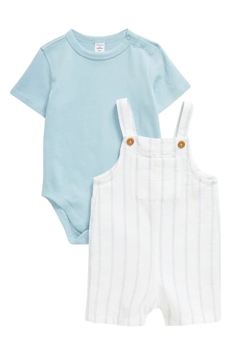 Cotton Bodysuit & Shortalls Set | Nordstrom