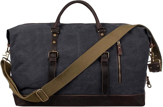 S-ZONE Duffle Bag for Travel Canvas Duffel Bag Carry on Weekender Bag for Men | Amazon (US)