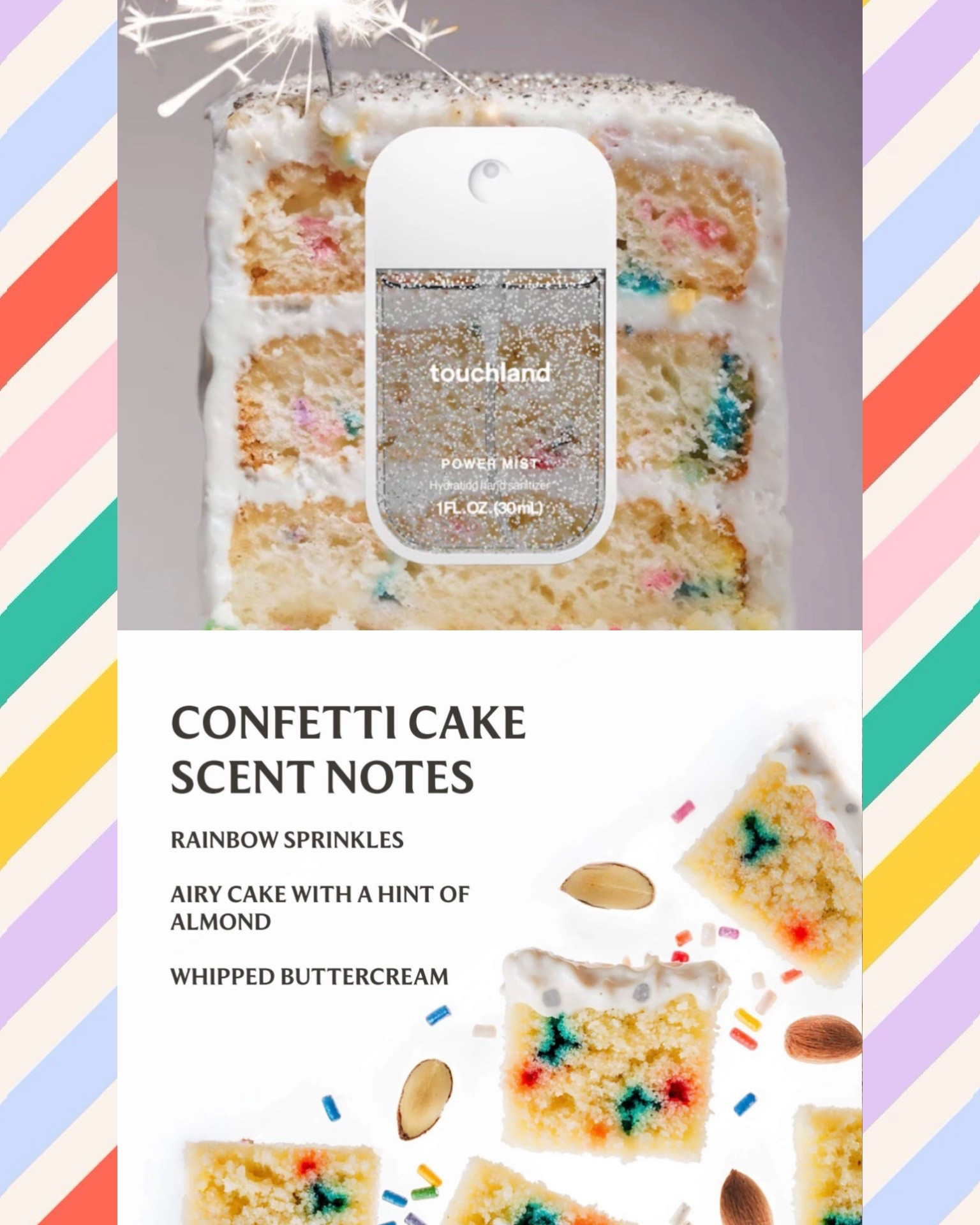 Sephora now has the Limited Edition Confetti Cake Touchland available! 🎂 This smells absolutely AMAZING and is such a fantastic clean hand sanitizer formula. Amazon carried this exclusively in limited quantities before Christmas as part of a bundle that I grabbed at that time, so I’m so glad to see it available on its own at Sephora now. Would make a great Easter basket 🧺 stuffer or gift also! 

#LTKselfcare #LTKBeauty #LTKSeasonal