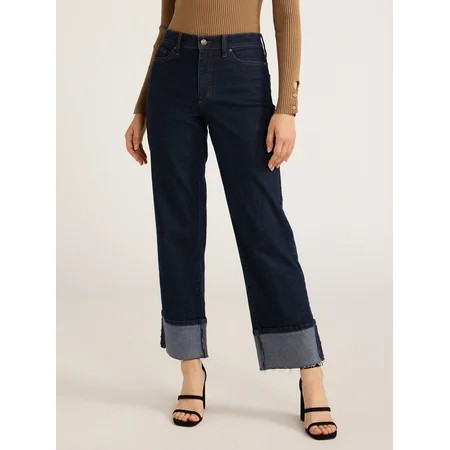 Scoop Women's and Women's Plus Benton Cuffed Ankle Jeans, 25", 27", and 29" Inseams, Sizes 0-26W | Walmart (US)