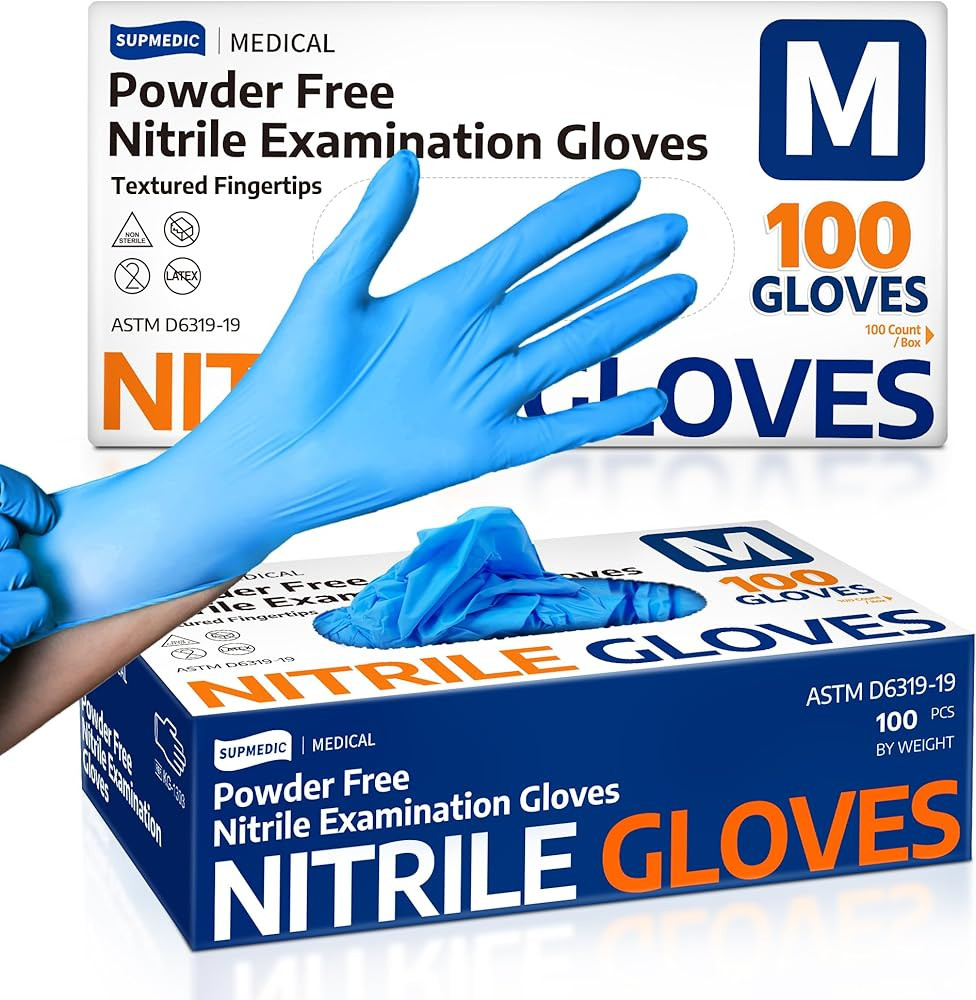 Supmedic Medical Soft Max™ Nitrile Exam Gloves, 100 Count Latex-Free Powder-Free Non-Sterile Fo... | Amazon (US)