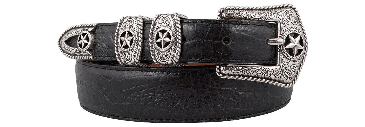 Tony Lama Country Croc Black Western Belt | Pinto Ranch | Pinto Ranch