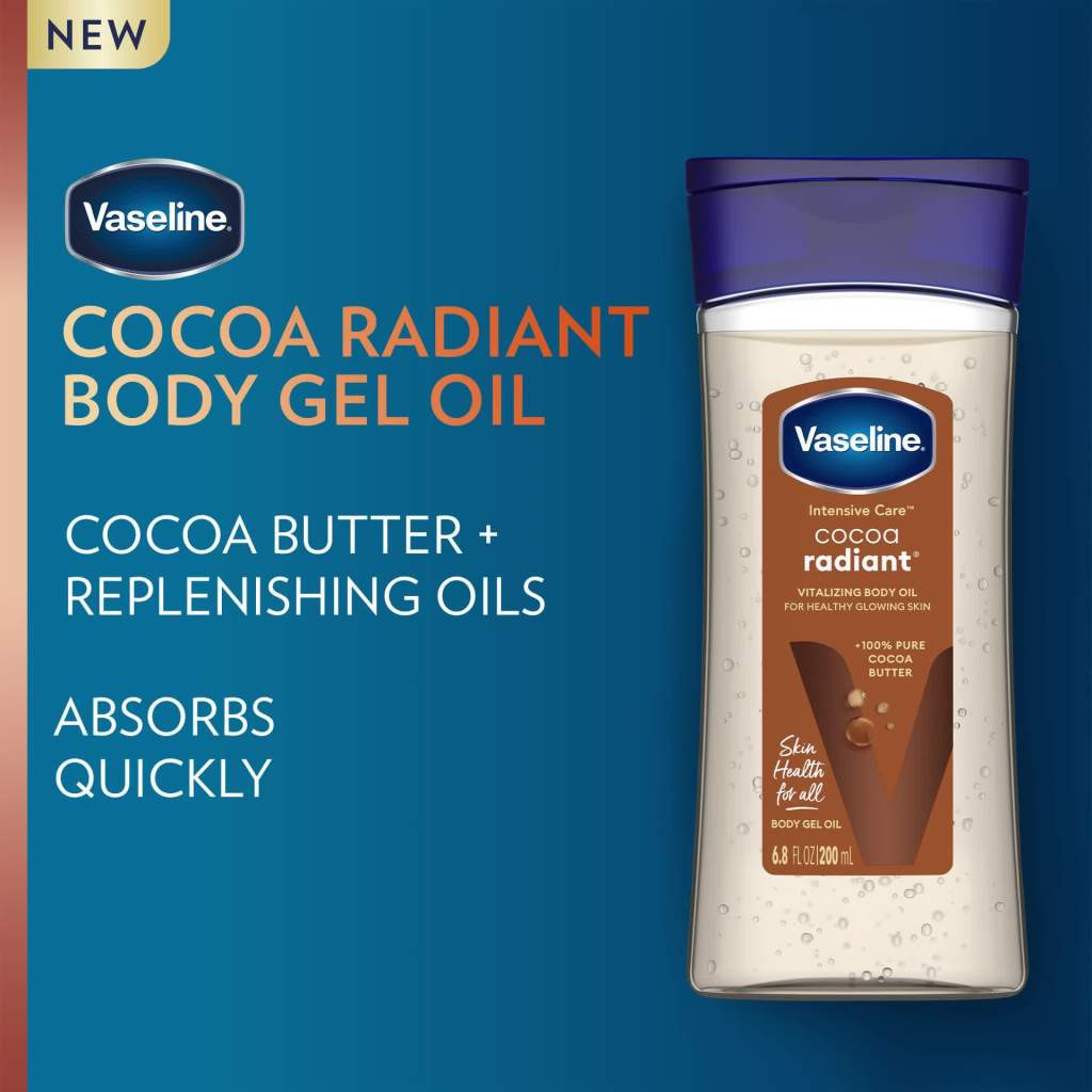 Vaseline Intensive Care Cocoa Radiant Body Gel Oil for Glowing Skin, 6.8 oz | Walmart (US)
