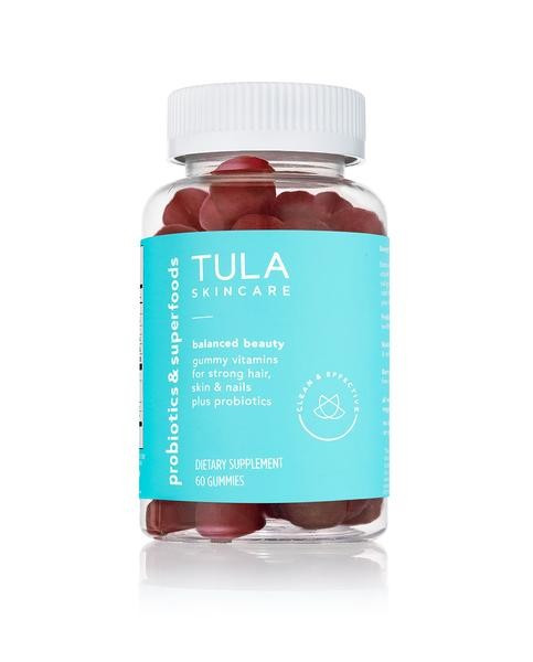 Gummy Vitamins for Strong Hair, Skin & Nails Plus Probiotics (60 Count) | Tula Skincare