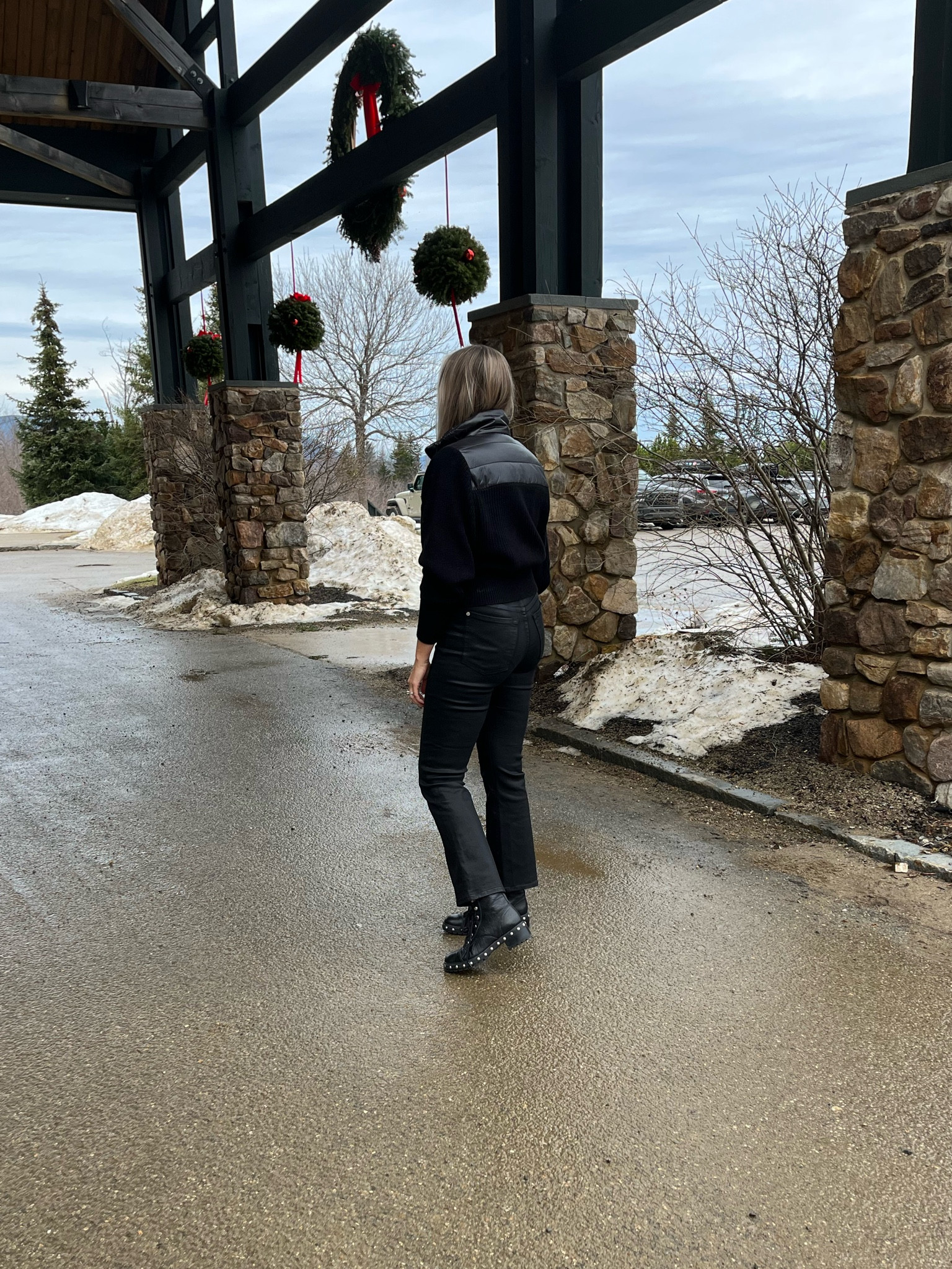 Winter Outfit 
Cool mixed media sweater and coated denim 

#LTKSeasonal #LTKstyletip #LTKFind