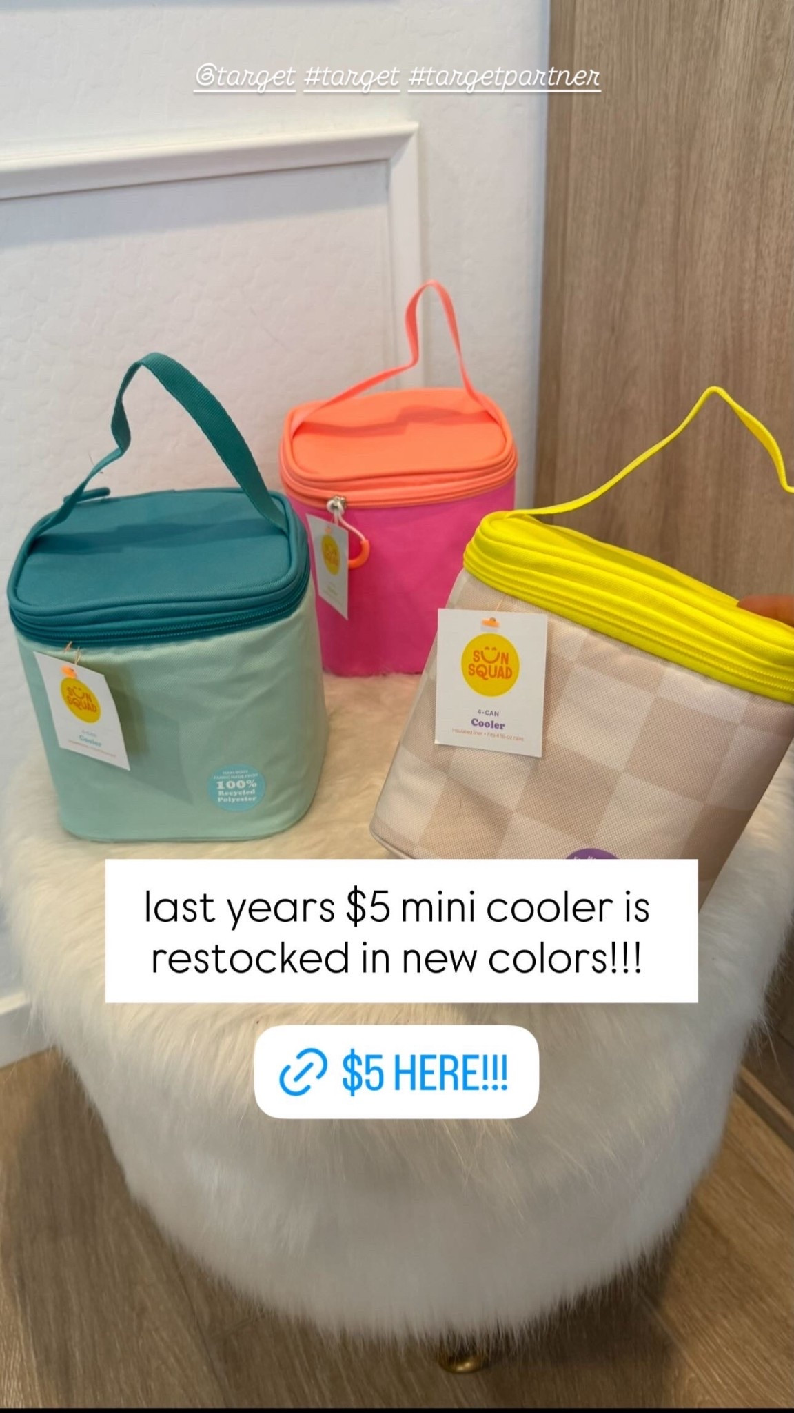My $5 mini coolers from @Target are finally restocked in some new colors!!!! #targetpartner #target

#LTKTravel #LTKHome #LTKmomlife