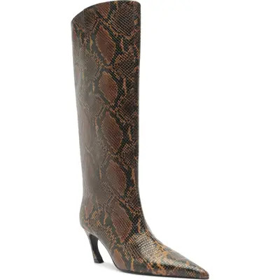 Schutz Lexi Pointed Toe Knee HIgh Boot in Pecan Brown at Nordstrom, Size 6 | Nordstrom