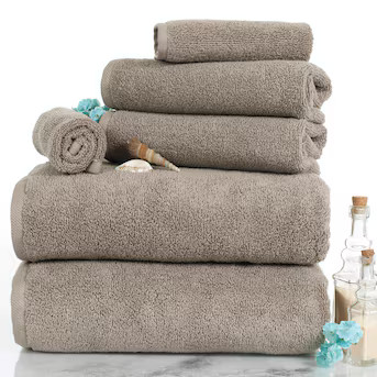 Hastings Home 6-Piece Taupe Cotton Bath Towel Set (Bath Towels)Item #3835814 |Model #497493DJW | Lowe's