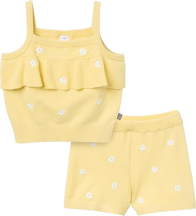 Modern Moments by Gerber Girls' Baby and Toddler Jersey Sweater Knit 2-piece Short Set | Amazon (US)