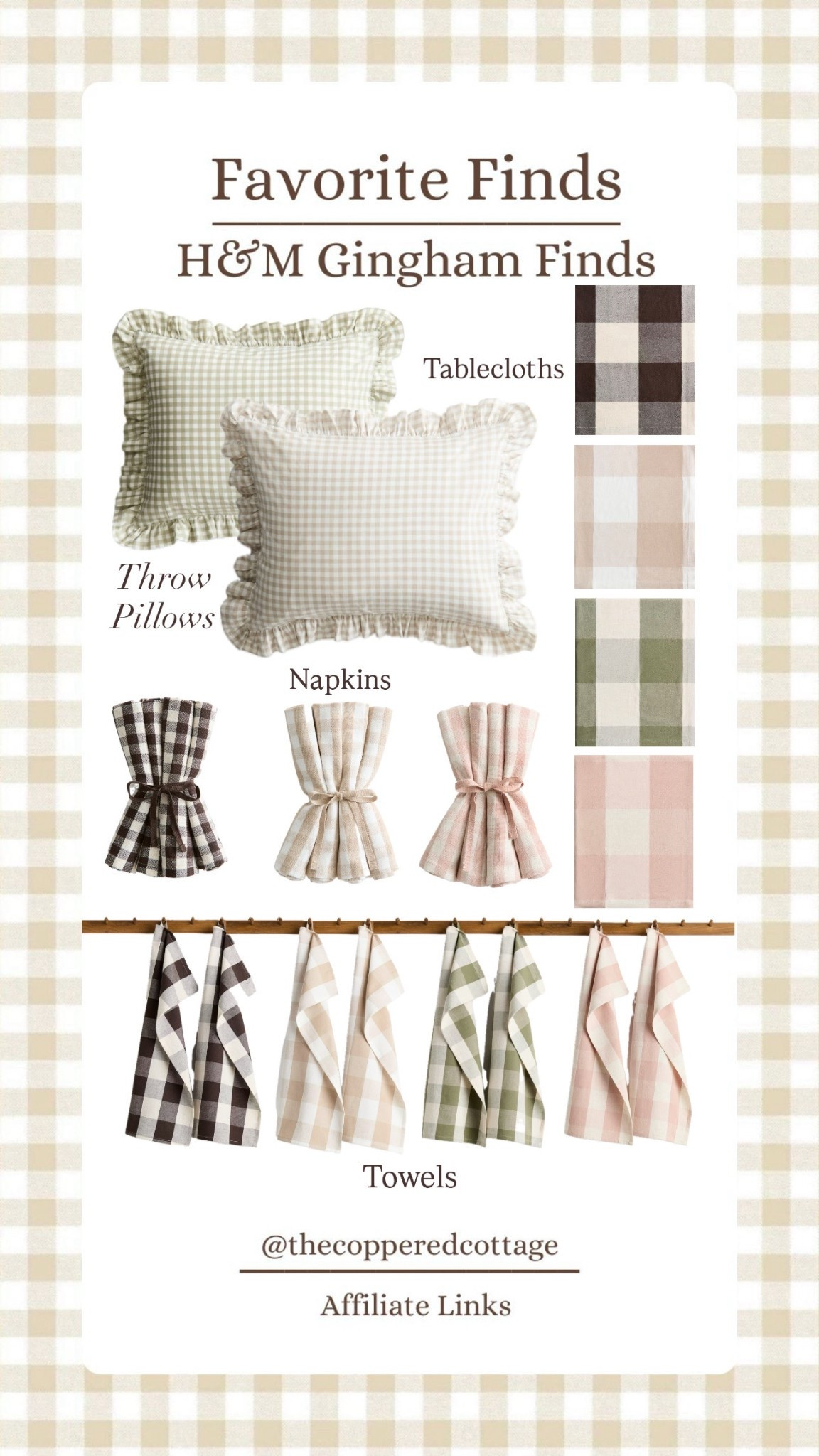 Gingham Decor
Gingham/throw pillows/towels/napkins/tablecloths/home decor/decor

#LTKHome #LTKdayinmylife #LTKSeasonal