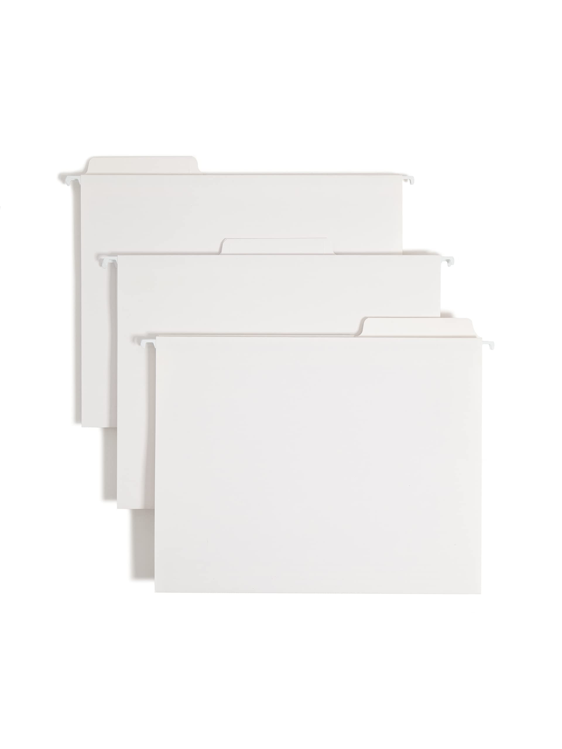 Smead FasTab Hanging File Folder, 1/3-Cut Built-in Tab, Letter Size, White, 20 per Box (64002) | Amazon (US)