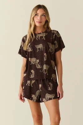 Taylor Cloud Jersey PJ Set in Savanna | MASONgrey