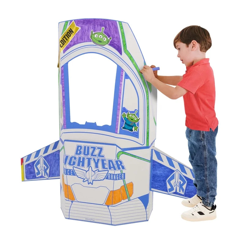 Disney and Pixar Toy Story 5 Rocket Ship Playset Cardboard Spaceship Craft Kit, Color Your Own Ac... | Walmart (US)