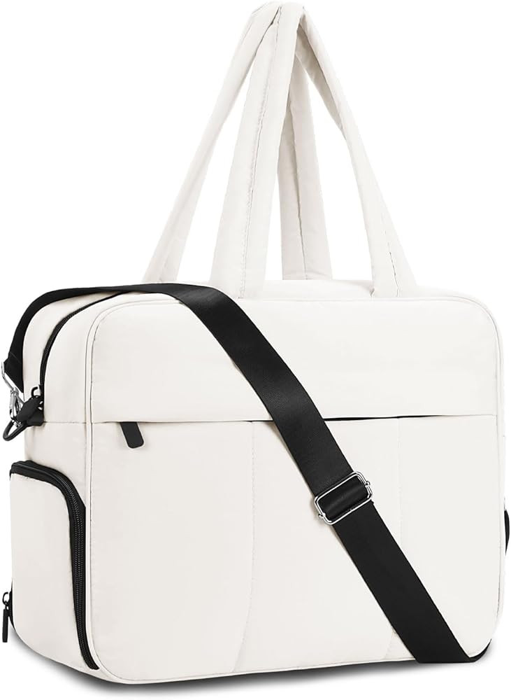 Duffle Bag Weekender Bags for Women Travel Puffer Tote Gym Bag, Carry on Bag with a Shoe Compartm... | Amazon (US)