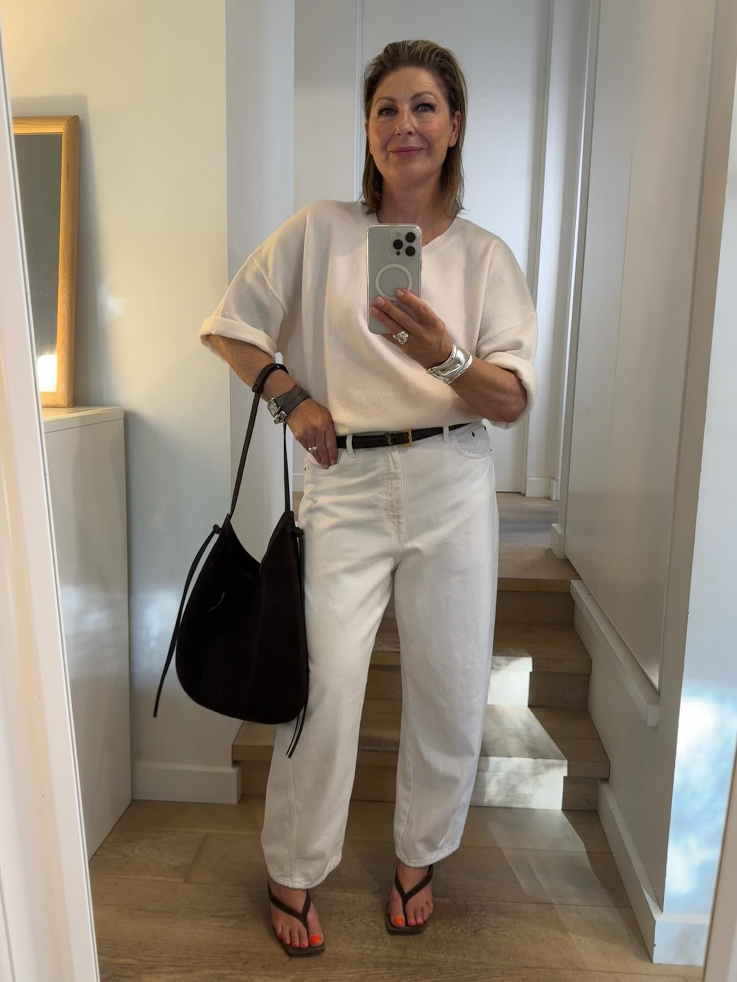 I’m having a little love-in with designer belts ! 

It’s one of those accessories that adds personality and instantly elevates everything you own. 
Because a little bit of luxury goes a long way right ?
go for a tan, beige or choc brown belt.It’s a clever way to add another colour to your outfits . 
If you have alot browns & neutrals ( me ! )a tan belt slips effortlessly into your everyday wardrobe. 

That’s the thing with belts they not discerning : They don’t care whether it’s summer or winter, hot or cold , casual, weekend or evening 😜

Which is why it’s an accessory worth spending money on. Because a belt is 24/7 and 12 months a year investment and you can’t argue with that right? #costperwear 
