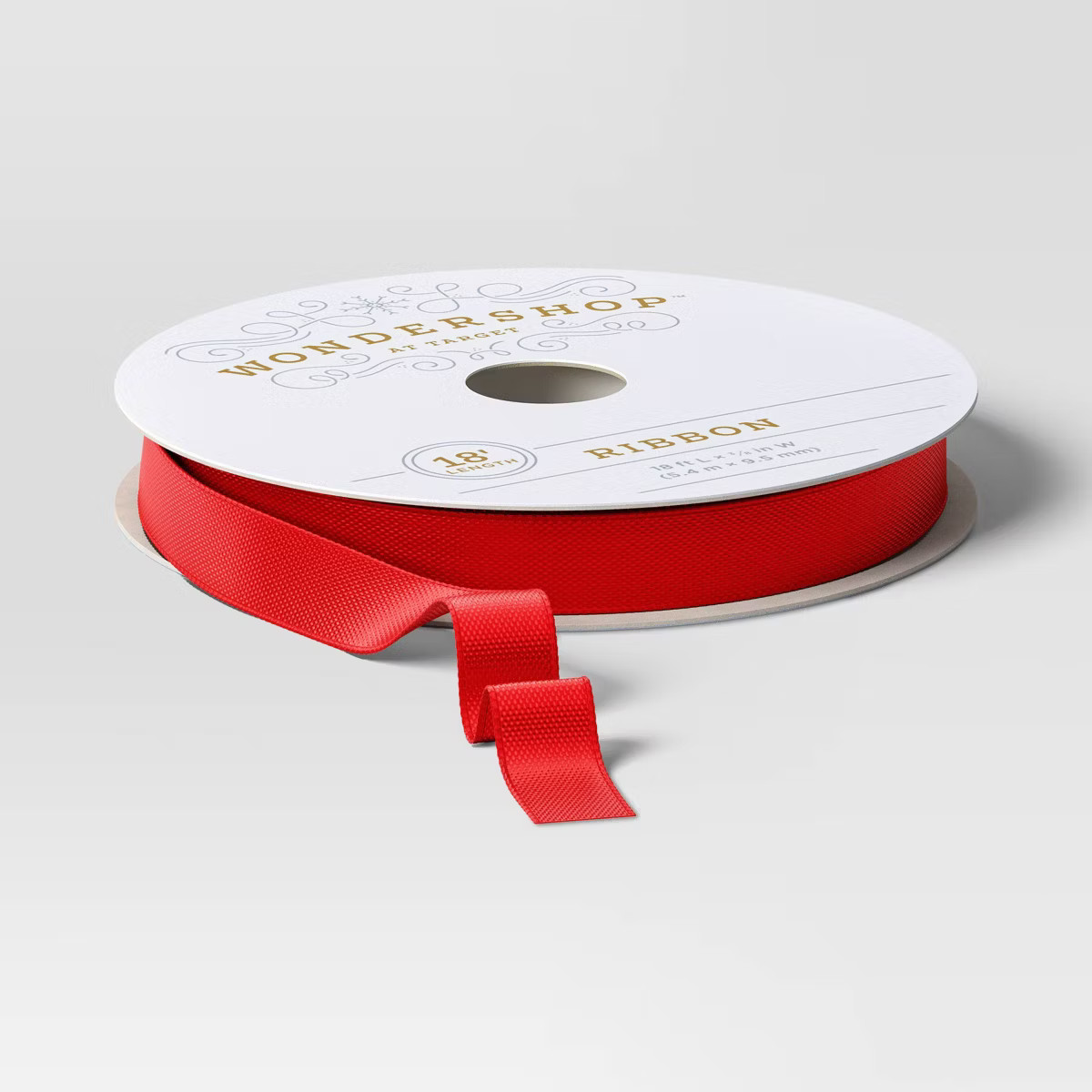 18' Christmas Fabric Ribbon Red Satin - Wondershop™ | Target