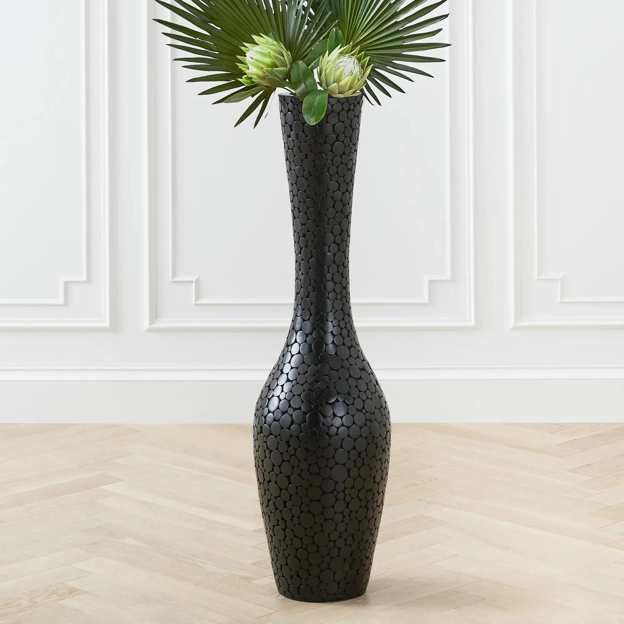 Oslo Black Wood Floor Vase | Z Gallerie | Z Gallerie