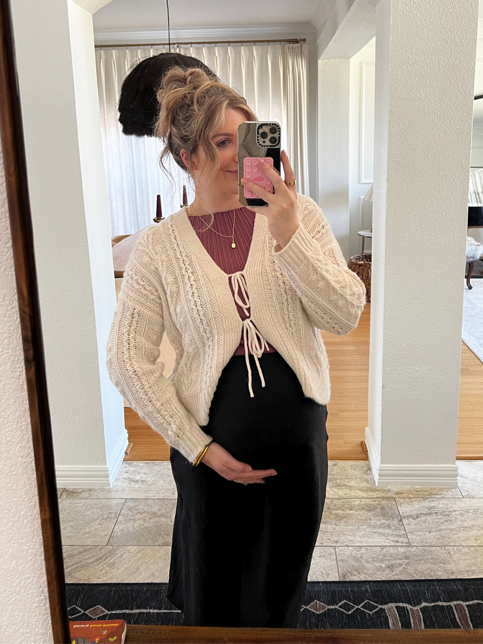 Easy & cute bump friendly outfit! 

#LTKStyleTip #LTKFindsUnder50 #LTKWatchNow