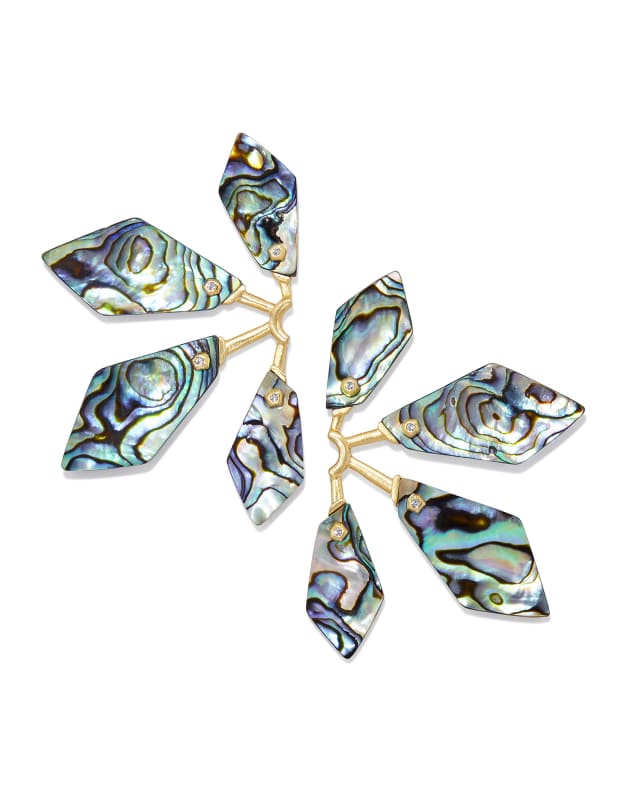Malika Gold Statement Earrings in Abalone Shell | Kendra Scott