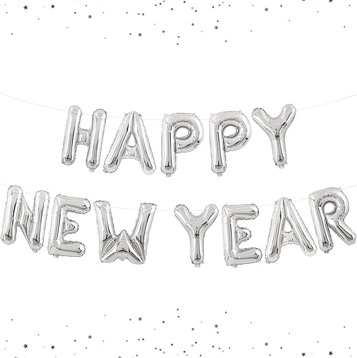KatchOn, Silver Happy New Years Balloons - 16 Inch | New Year Eve Balloons for Happy New Years De... | Amazon (US)
