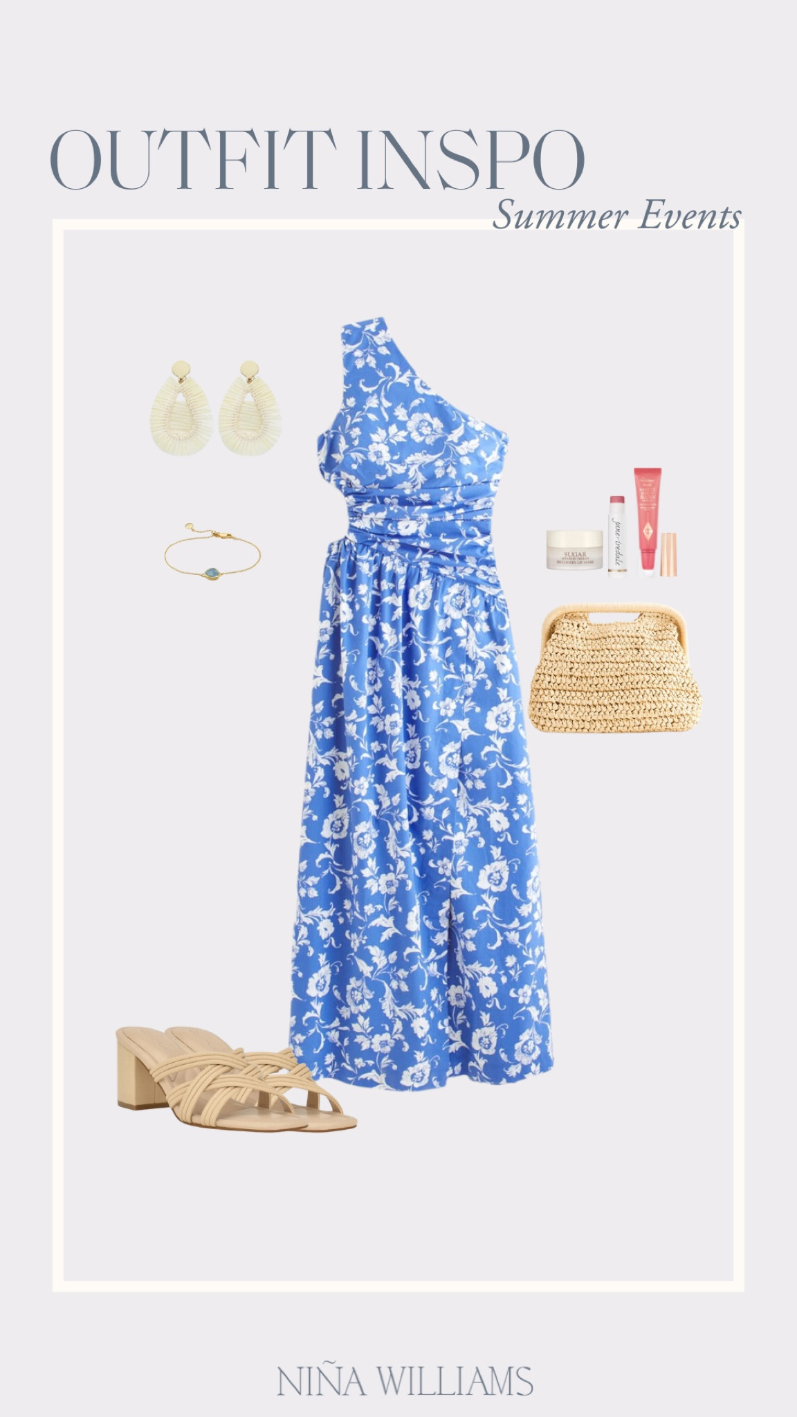 Summer events outfit inspo! Summer dress - summer sandals - wedding guest dress - summer bag summer jewelry 

#LTKStyleTip #LTKWedding #LTKItBag